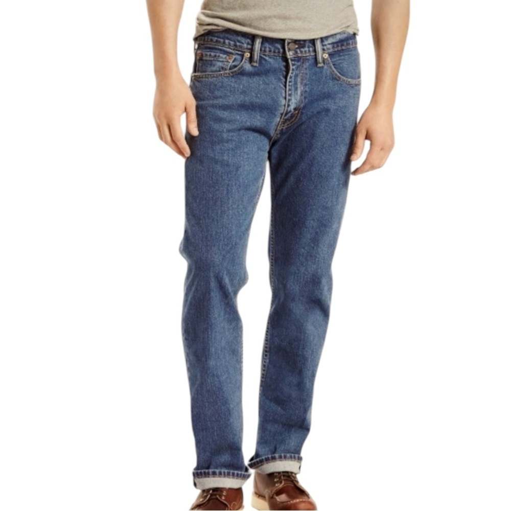 LEVI’s 505 Size 32 x 30 (actual 32 x 26) Regular Fit Straight Leg Raw Hem Jeans - Picture 2 of 7